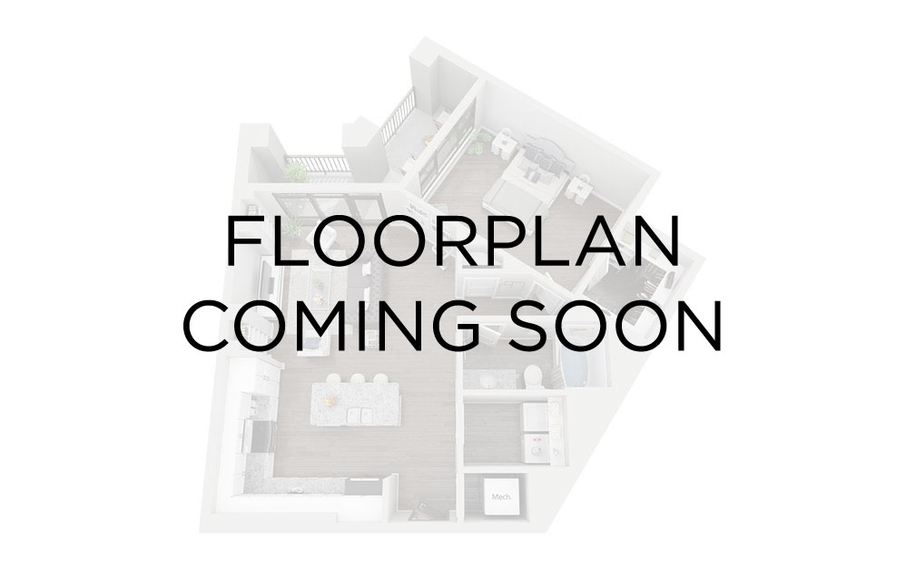 B1 - 1 bedroom floorplan layout with 1 bathroom and 792 square feet B1 - 1 bedroom floorplan layout with 1 bathroom and 792 square feet